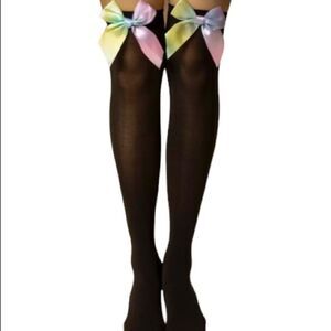 Colorful Bow Knee High Socks